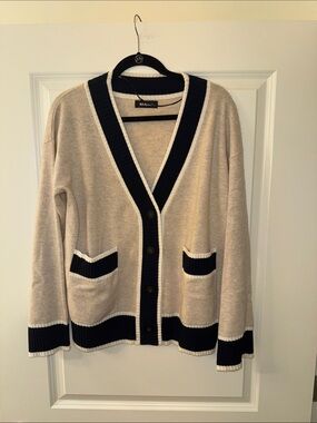 Naadam 100% Cashmere Varsity Cardigan